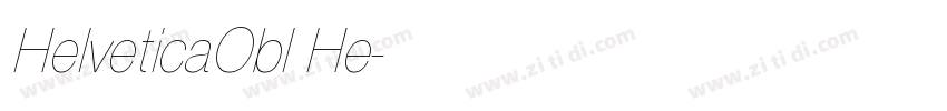 HelveticaObl He字体转换